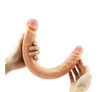 - DìḷĐò Gode Uomo Donna Péņę Çlītọrīdę Ŝéșșuālī Áņàlë 15,15 Pollici Avanzato Design per Lěsbịân Perșònalę Msssssx Wànd con Doppia Testa/Beige