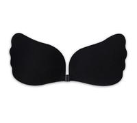 Dilara Reggiseno push-up autoadesivo senza spalline - Reggiseno adesivo invisibile riutilizzabile per abiti senza schiena - Tenuta sicura e volume, Nero , A