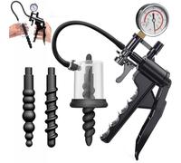 Dilatatore Anale con Pompa Vacuum e Butt Plug Espandibile, Accessorio Stimolatore Prostata e Anal Expander per Uomo Donna Coppie Adulte (A)