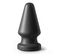 Dilatatore anale in silicone platinico per uso alimentare da 25 cm,conforme agli standard FDA - Plug anale gigante extra large - Vac-U-Lock (Nero, X Large)