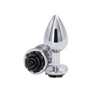 dilatatore anale indossabile butt piccolo plug con Rosa mini dildo in metallo