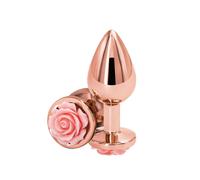 dilatatore anale mini dildo indossabile plug con Rosa piccolo butt in metallo