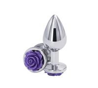 dilatatore anale plug con Rosa mini dildo indossabile butt in metallo piccolo