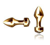 Dilatatore fallo anale piccolo buttplug in metallo dildo con pietra scintillante