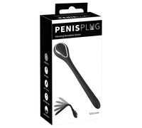 Dilatatore uretrale a spina per pene - dilatatore vibrante ricaricabile (1 cm, nero)
