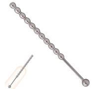 Dilatatore Uretrale in Acciaio Inox con Perle per Uomo - Penis Plug & Bastone da Masturbazione, Sonda Liscia per Stimolazione Uretrale & BDSM