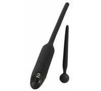 Dilatatore uretrale in silicone vibrante penis plug uretra sextoys nero per pene