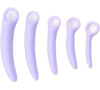 Dilatatori Vaginali, 5 PCS Mezzaluna Dilator Trainer Set in Silicone, Dilatatori Vagibali per Ridurre Il Dolore Pelvico, Sex Toys Donne Viola