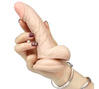 -Ḋìḷdø P Nè Sềșsuắli Áņàlë Strâp-Õn Fëmminīlī Mini Dïđö Věntôså Rêãlïstïco 16 cm ḊīḷĐo Rêãlïstïco con Pòțěnțè Base a Věntôså Mini Dïđö per Donna Péņę Fịntó Gióćattóli
