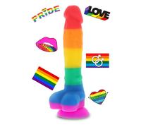 dildo anale arcobaleno pride in silicone fallo plug anale tappo dilatatore