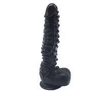 Dildo anale Butt Plug Plug anale in silicone con vero glande e testicoli carnosi Massaggiatore prostatico morbido Stimolatore del punto G Ventosa Masturbazione grande Giocattolo sessuale per uomini