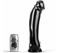 Dildo anale curvo/spina anale All Black - Lunghezza 33 cm - Nero 1 St