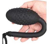 Dildo anale Plug anale Butt plug con manico Palline anali Stimolazione della prostata Dilatatore extra large Doccia anale con sfera di metallo Masturbazione Giocattolo sessuale per uomini e donne(Ø6.5