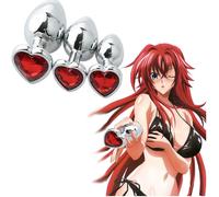 DILDO ANALE PLUG BUTT accessorio SEX TOY CUORE INDOSSABILE INTIMO SEXY 3 PEZZI