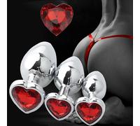 Dildo anale plug fallo dilatatore sex toy in acciaio uomo donna KIT 3 butt ano