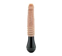Blush Dr. Skin Silicone Dr. Knight Thrusting Gyrating Vibrating Dildo Beige