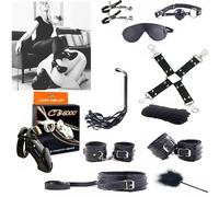 dildo cb-6000 black in kit sadomaso completo di tutto croce collare manette HARD