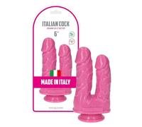 Toyz4Lovers Dildo doppio Caino e Abele realistico vaginale e anale con ventosa Rosa 17,5 cm