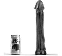 Dildo con Plug Anale All Black - PVC, 31 cm