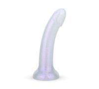 Dildo con ventosa sirena - 17 cm design glitter - bianco
