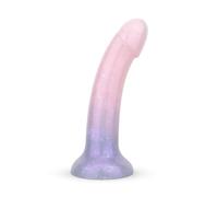 Dildo con ventosa sirena - 17 cm dettagli glitter flessibile - bianco