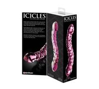 DILDO CURVO ROSA STIMOLATORE BUTT PLUG ANALE IN VETRO SEX TOYS PER UOMO E DONNA