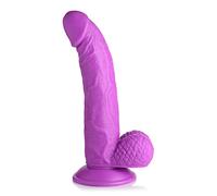 Dildo da 7,5 pollici con palline - viola