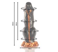 Dildo Deimos EPIC: Vertiginoso Potere di Estasi per il Massimo Piacere, Taglia 24 cm x 9 cm, Poids 0.590 Kg, Colore Nero