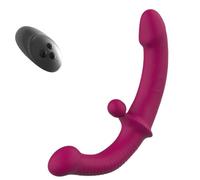 Dildo Di Simulazione A Doppia Testa Con Telecomando Wireless, 10 Modalità Di Vibrazione, Plug Anale Ideale/Giocattolo Del Sesso Anale/Masturbatore Vaginale Per Coppie, Stimolatore Del Punto U/Punto G