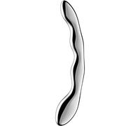 Dildo doppia estremità in acciaio Satisfyer Cosmic Crest 2, Poids 0.968 Kg, Colore Argento