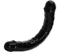 Dildo Doppio Dildo Giocattolo del sesso Lesbica Silicone Flessibile resistente all'acqua Doppio dildo a doppia estremità per le donne Sextoy Dong con albero curvo per giochi anali vaginali D15-5
