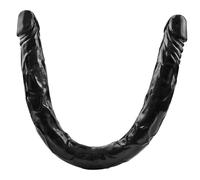 Dildo Doppio Extra Lungo 55 cm Nero - Double Dildo Realistico con Forma a Glande per Stimolazione Vaginale e Condivisa, per Donne e Coppie