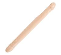 Dildo Doppio fallo header veined 18 white
