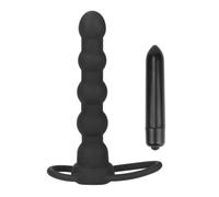Dildo doppio per uomo Indossabile Vibratore strap on anale in Silicone