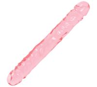 Dildo Doppio Rosa Trasparente da 30 cm Realistico Doc Johnson Jr Double Dong