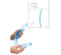 Dildo doppio vaginale maxi fallo liscio anal grande pene finto trasparente lungo