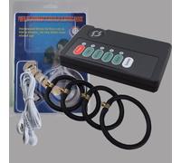 Dildo elettro stimolatore elettro shock ad anelli per pene delay effect bondage