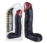 Dildo fallo realistico pene artificiale non vibrante colore nero giant family li