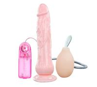 Dildo fallo realistico vibrante con funzione squirting eiaculazione pompetta vib