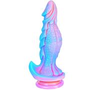 Dildo fantasia mostro grande 25 cm con grande ventosa, plug anale XL dildo drago in silicone, dildo lungo punto G flessibile per adulti, pene grande per donne e uomini