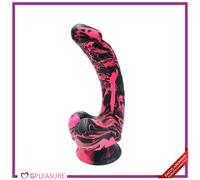 Dildo Fantasy Nero e Rosa Curvo - Fallo Anale, Vaginale e Stimolazione Punto G