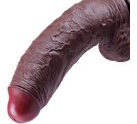 Dildo gigante extra spesso, largo 7,5 cm, dildo realistico in silicone nero, 34 cm di larghezza, ventosa super grande XXXL,pene spesso, stimolazione del punto G e anale,adatto a uomini e donne esperti