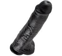Dildo Gigante Nero Realistico Maxi Fallo Ventosa Largo Diametro 6,4cm Uomo Donna