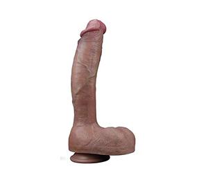 DILDO GIGANTE PENE ARTIFICIALE REALISTICO MULATTO IN SILICONE A DOPPIO STRATO FALLO IPERREALISTICO
