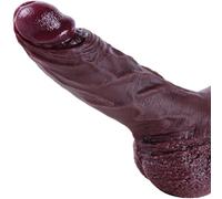 Dildo grande e realistico da 25 cm di spessore, in silicone nero spesso, dotato di potente ventosa, con diametro di 6 cm per il punto G, con pene anale XL esteso, adatto a uomini e donne