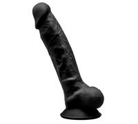 Dildo in Silicone Anale Vaginale Morbido Ventosa Fallo Realistico Nero Sextoy