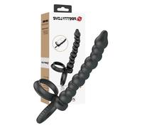 Dildo indossabile con anelli fallici stimolatore vaginale fallo doppio coppie