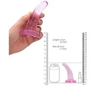 Dildo liscio piccolo con ventosa fallo vaginale anal mini pene finto indossabile