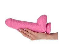 Dildo Pene con Testicoli Fallo Realistico Gigante XXL Grande Ventosa 25cm Fucsia