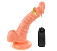 DILDO PENE FALLO REALISTICO MORBIDO ARTIFICIALE ROTANTE 20,5 CM IN TPR SEX TOYS